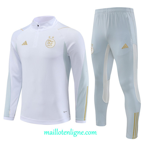 Thai Maillot Ensemble Algérie Survetement 2023 2024 Gris ML0255