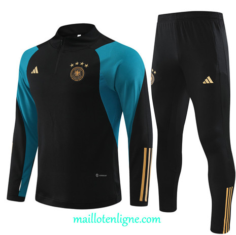 Thai Maillot Ensemble Allemagne Survetement 2023 2024 Noir ML0260