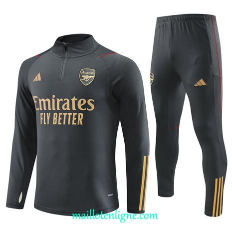 Thai Maillot Ensemble Arsenal Survetement 2023 2024 Gris ML0263