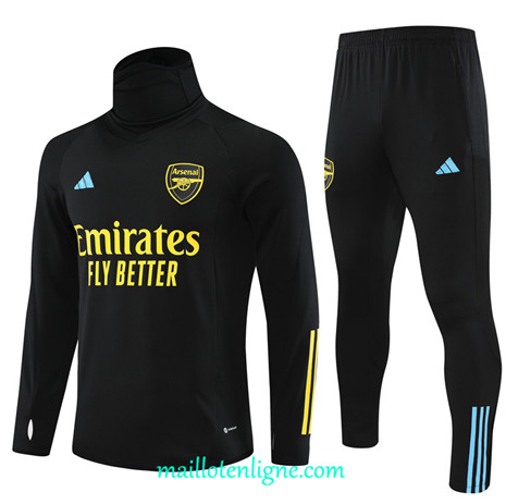 Thai Maillot Ensemble Arsenal Survetement 2023 2024 Noir ML0265