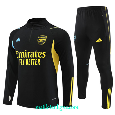 Thai Maillot Ensemble Arsenal Survetement 2023 2024 Noir ML0266