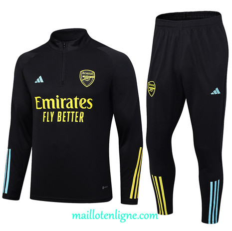 Thai Maillot Ensemble Arsenal Survetement 2023 2024 Noir ML0267