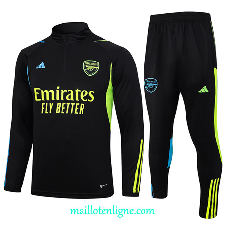 Thai Maillot Ensemble Arsenal Survetement 2023 2024 Noir ML0268