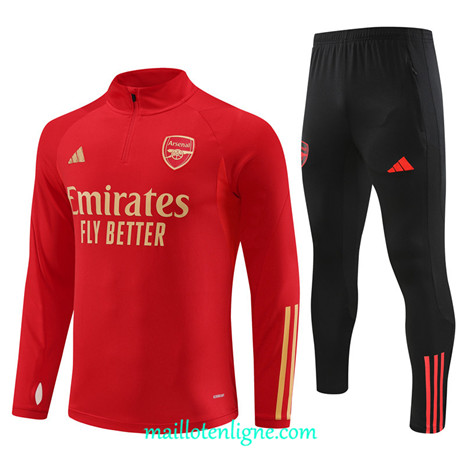 Thai Maillot Ensemble Arsenal Survetement 2023 2024 Rouge ML0269