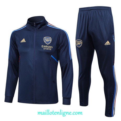 Thai Maillot Ensemble Arsenal Veste Survetement 2023 2024 Bleu ML0270