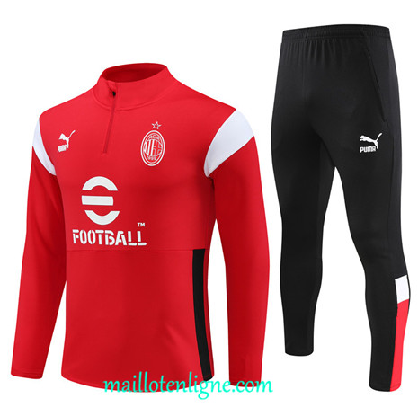 Thai Maillot Ensemble AC Milan Enfant Survetement 2023 2024 Rouge ML0668