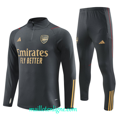 Thai Maillot Ensemble Arsenal Enfant Survetement 2023 2024 Gris ML0685