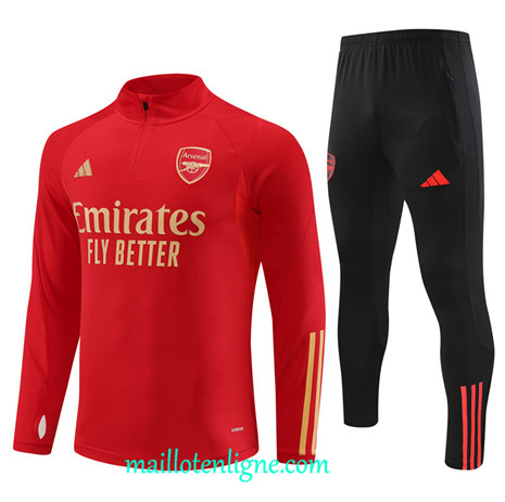 Thai Maillot Ensemble Arsenal Enfant Survetement 2023 2024 Rouge ML0689