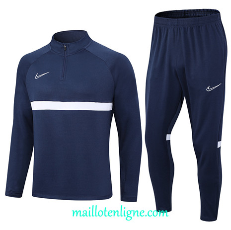 Thai Maillot Ensemble Nike Enfant Survetement 2023 2024 Bleu Marine ML0826