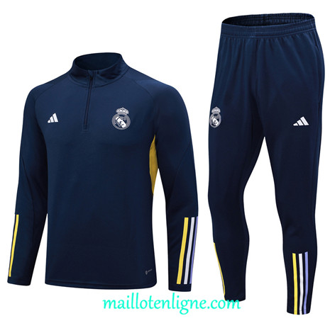 Thai Maillot Ensemble Real Madrid Enfant Survetement 2023 2024 Bleu ML0818