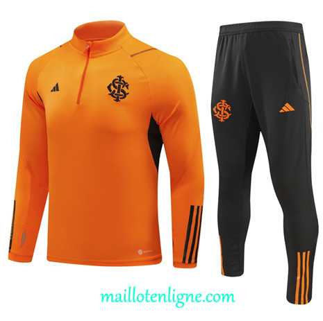 Thai Maillot Ensemble SC Internacional Enfant Survetement 2023 2024 Orange ML0835