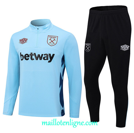 Thai Maillot Ensemble West Ham United Enfant Survetement 2023 2024 Bleu ML0705