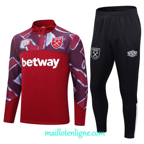 Thai Maillot Ensemble West Ham United Enfant Survetement 2023 2024 Rouge ML0707