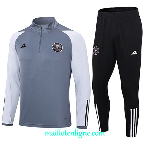 Thai Maillot Ensemble Inter Miami Survetement 2023 2024 Gris ML0283