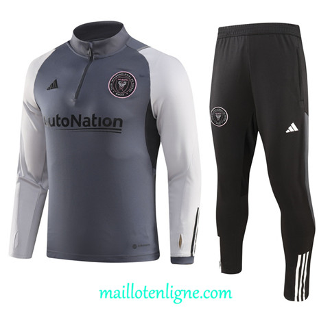 Thai Maillot Ensemble Inter Miami Survetement 2023 2024 Gris ML0287