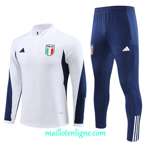 Thai Maillot Ensemble Italie Survetement 2023 2024 Blanc ML0343