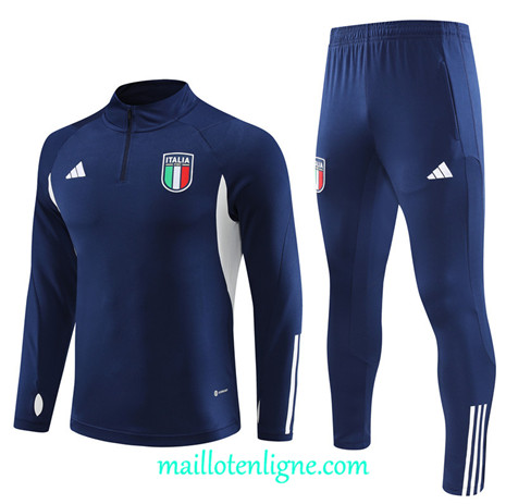 Thai Maillot Ensemble Italie Survetement 2023 2024 Bleu ML0344