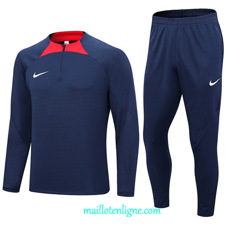Thai Maillot Ensemble Nike Survetement 2023 2024 Bleu ML0414
