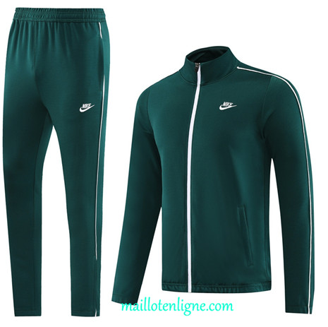 Thai Maillot Ensemble Nike Veste Survetement 2023 2024 Vert foncé ML0447