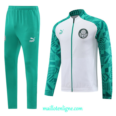 Thai Maillot Ensemble Palmeiras Veste Survetement 2023 2024 Blanc ML0486