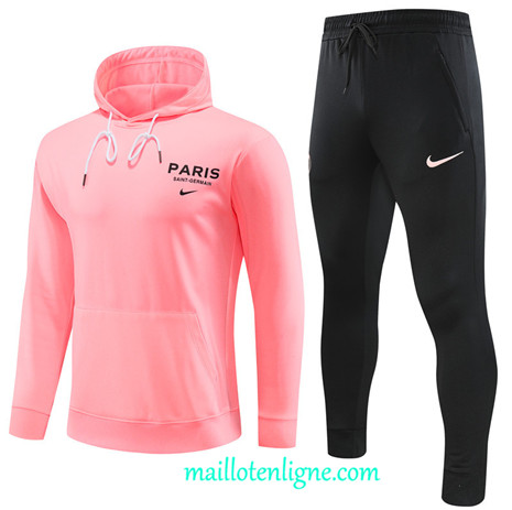 Thai Maillot Ensemble Paris Saint-Germain Survetement à capuche 2023 2024 Rose ML0522