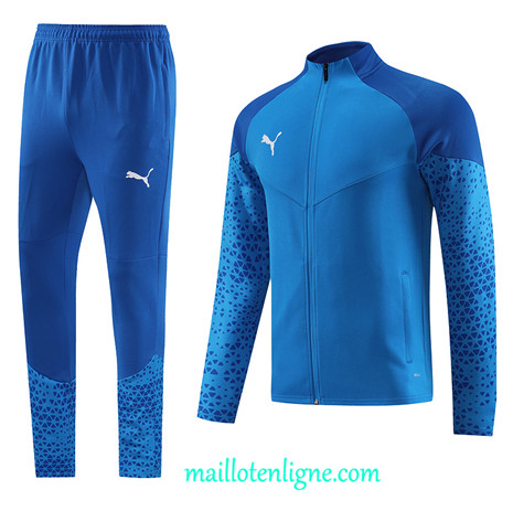 Thai Maillot Ensemble Puma Veste Survetement 2023 2024 Bleu ML0636