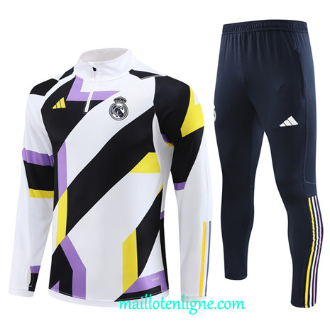 Thai Maillot Ensemble Real Madrid Survetement 2023 2024 Blanc ML0543