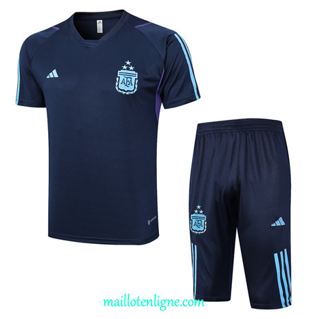 Thai Maillot Ensemble Argentine + Short Training 2023 2024 Bleu ML0863