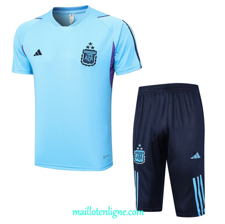 Thai Maillot Ensemble Argentine + Short Training 2023 2024 Bleu ML0864