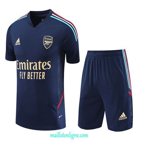 Thai Maillot Ensemble Arsenal + Short Training 2023 2024 Bleu ML0873