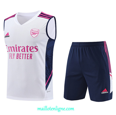 Thai Maillot Ensemble Arsenal Debardeur Training 2023 2024 Blanc ML0882