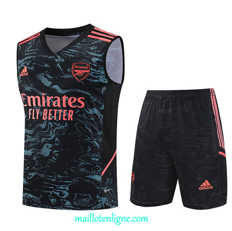 Thai Maillot Ensemble Arsenal Debardeur Training 2023 2024 Noir ML0886