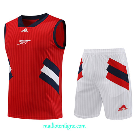 Thai Maillot Ensemble Arsenal Debardeur Training 2023 2024 Rouge ML0887