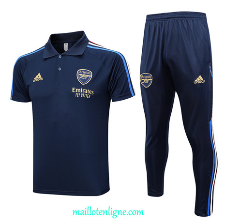 Thai Maillot Ensemble Arsenal Polo Training 2023 2024 Bleu ML0888