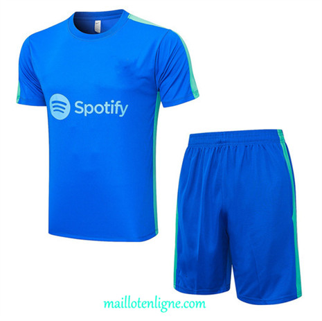 Thai Maillot Ensemble Barcelone + Short Training 2023 2024 Bleu ML0910