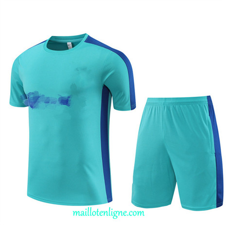 Thai Maillot Ensemble Barcelone + Short Training 2023 2024 Bleu ML0911