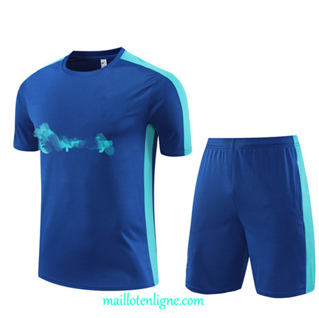 Thai Maillot Ensemble Barcelone + Short Training 2023 2024 Bleu ML0912