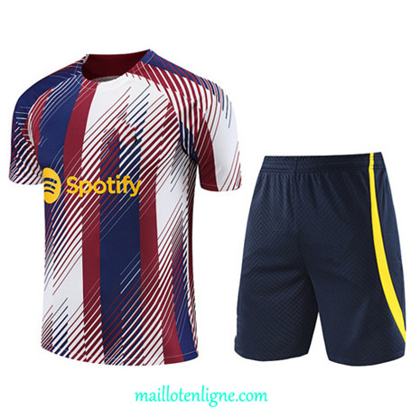 Thai Maillot Ensemble Barcelone + Short Training 2023 2024 Bleu ML0915