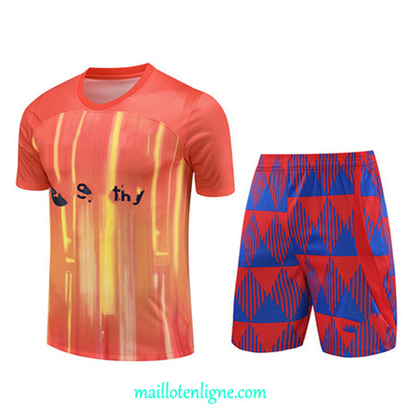 Thai Maillot Ensemble Barcelone + Short Training 2023 2024 Orange ML0921