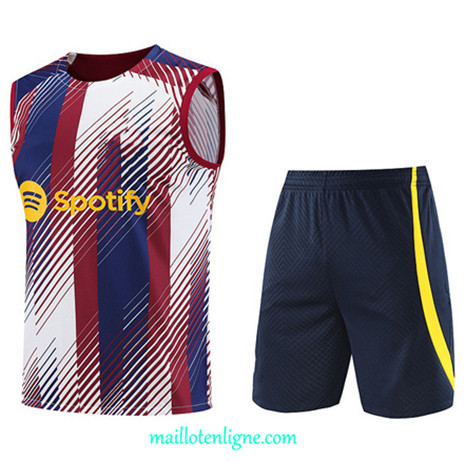 Thai Maillot Ensemble Barcelone Debardeur Training 2023 2024 Bleu ML0928