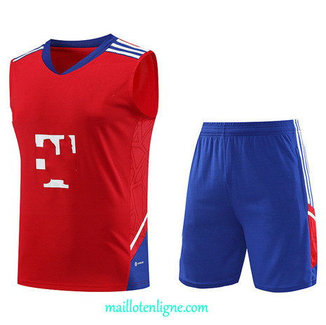 Thai Maillot Ensemble Bayern Munich Debardeur Training 2023 2024 Rouge ML0954