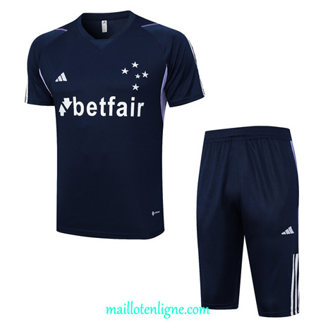 Thai Maillot Ensemble Cruzeiro + Short Training 2023 2024 Bleu ML0978