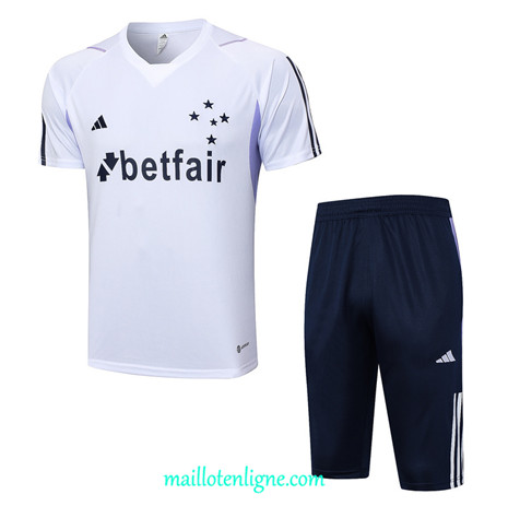 Thai Maillot Ensemble Cruzeiro + Short Training 2023 2024 Gris ML0979