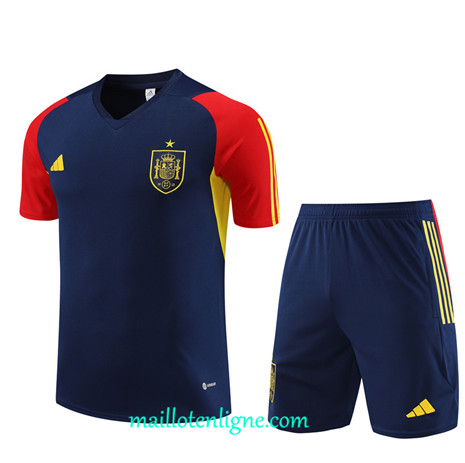 Thai Maillot Ensemble Espagne + Short Training 2023 2024 Bleu ML0988