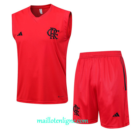 Thai Maillot Ensemble Flamengo Debardeur Training 2023 2024 Rouge ML0999