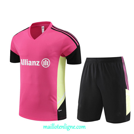 Thai Maillot Ensemble Juventus Enfant + Short Training 2023 2024 Rose ML1013