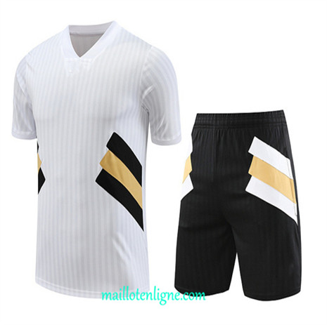 Thai Maillot Ensemble Juventus + Short Training 2023 2024 Blanc ML1015