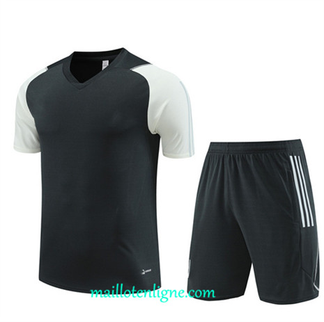 Thai Maillot Ensemble Juventus + Short Training 2023 2024 Noir ML1020