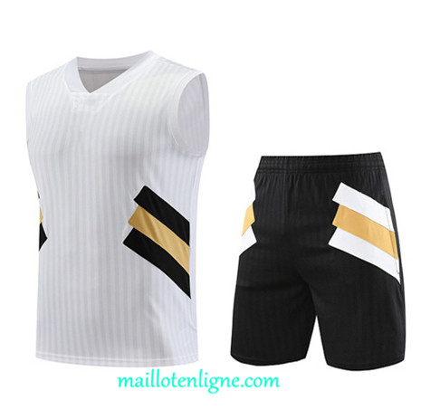 Thai Maillot Ensemble Juventus Debardeur Training 2023 2024 Blanc ML1024