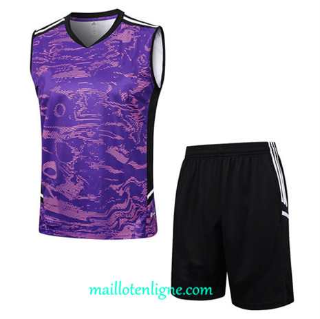 Thai Maillot Ensemble Juventus Debardeur Training 2023 2024 Violet ML1031